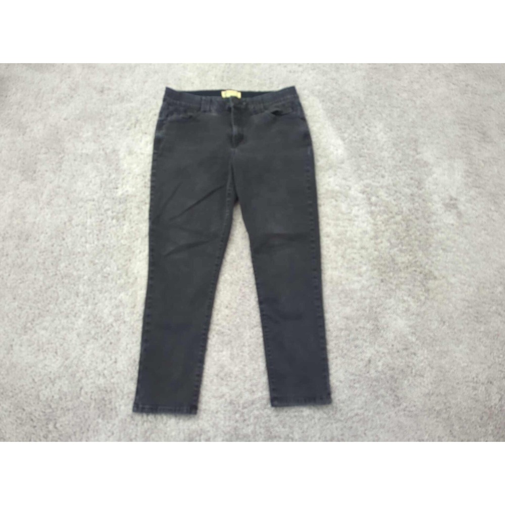 Democracy Ab Technology Jeans Womens 14 Black Mid Rise Skinny Ankle Stretch